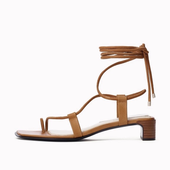 rag & bone Shoes - Rag & Bone Cindy Ankle Tie Sandal in Tan